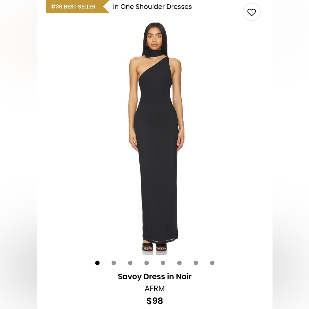 AFRM One-Shoulder Noir Dress